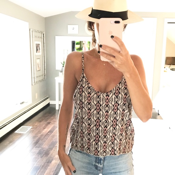 Brandy Melville Tops - Brandy Melville low back Aztec print tank top